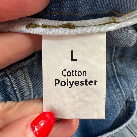 Blue Ankle Cropped Jeans with High Waist and Tapered Legs - Picture 8 of 15